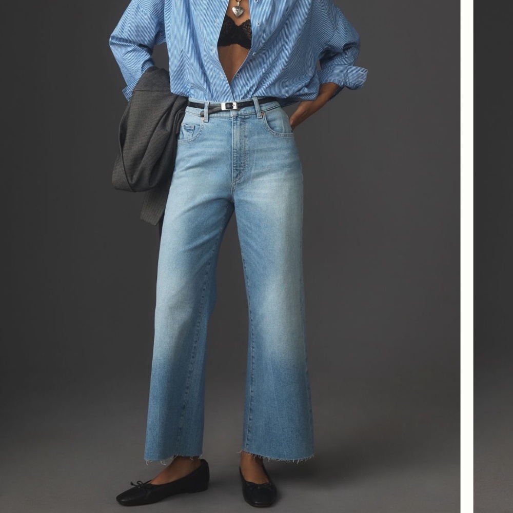 DL1961 Blue Flare Wide Leg Jeans